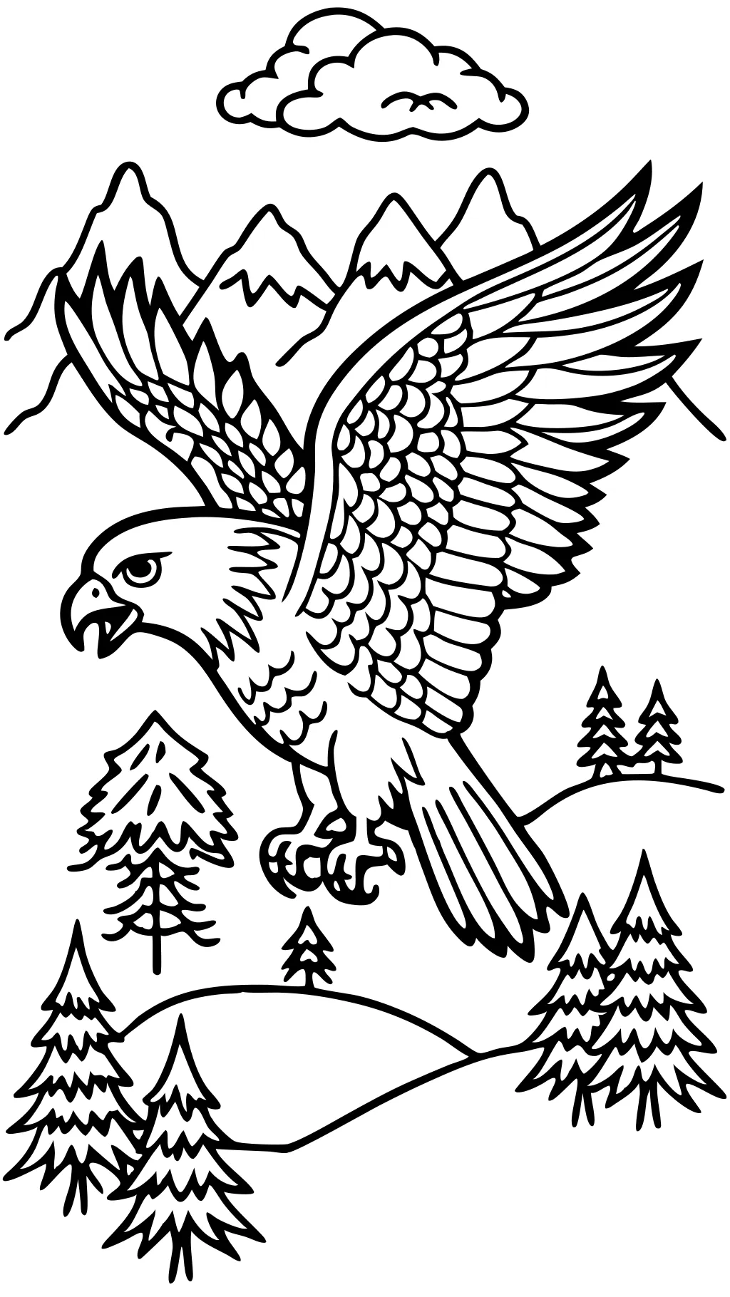 hawk eye coloring pages